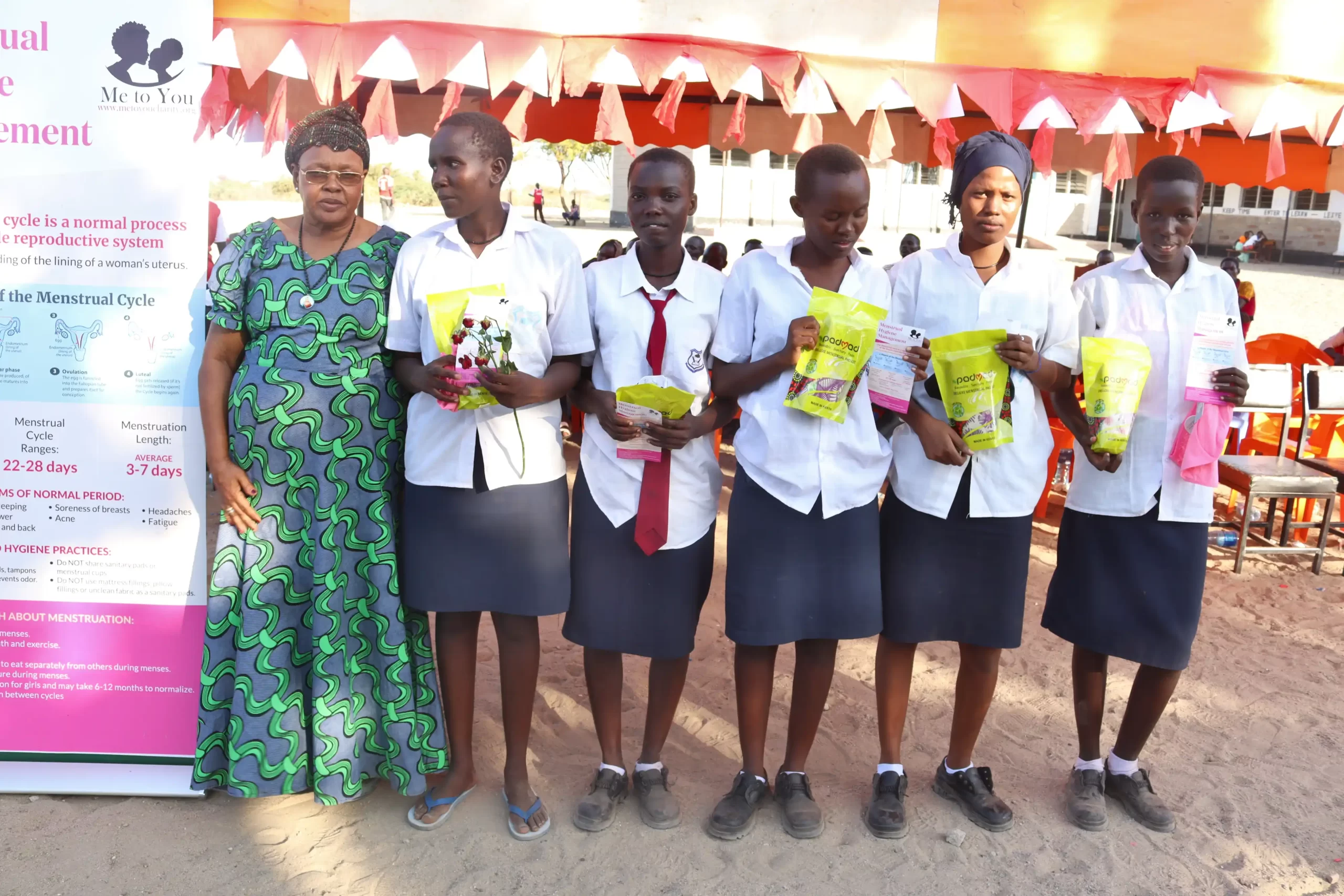 Distributing sanitary pads to needy girl secondary school girls